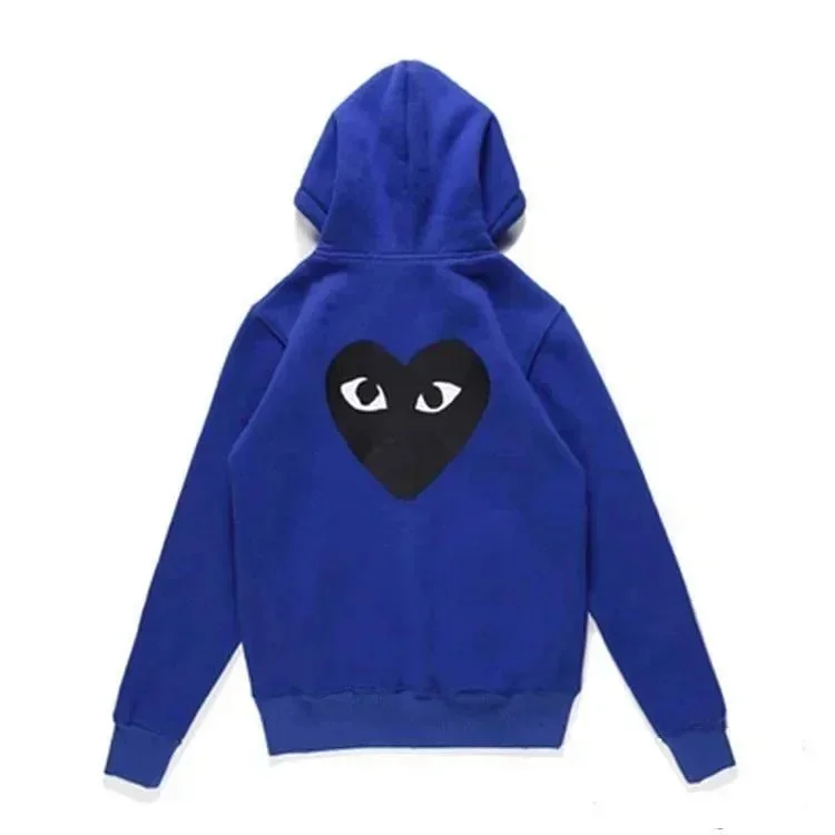 CDG Play Heart Eyes Hoodie Blue