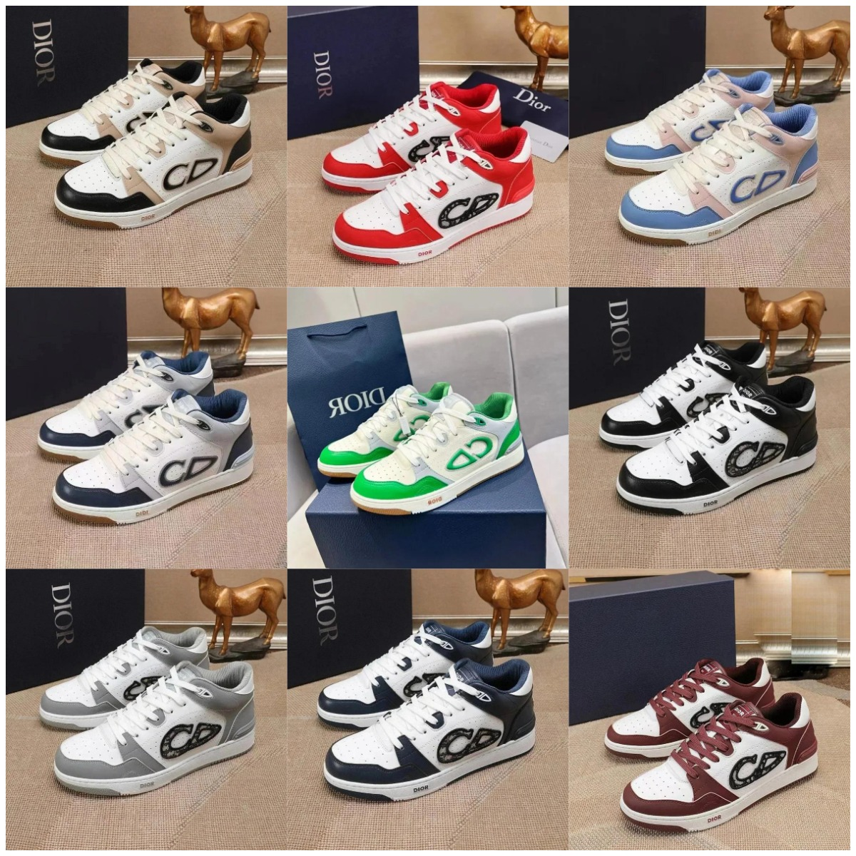 Dior CD Sneakers Low Top Fashion Basketball Shoes