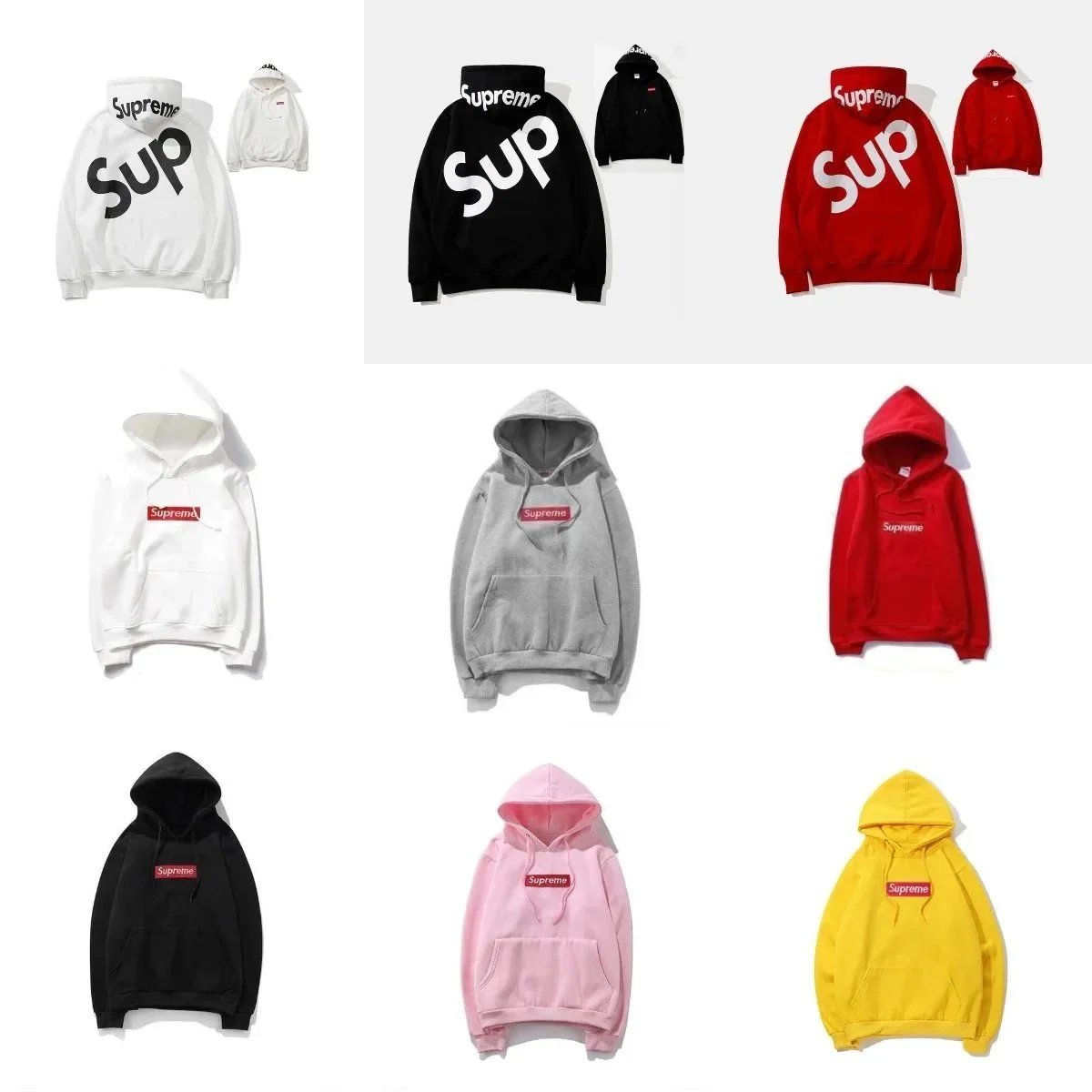 Supreme Hoodie Sweatshirt Men Women Streetwear Logo Print Casual Hooded Sweater
