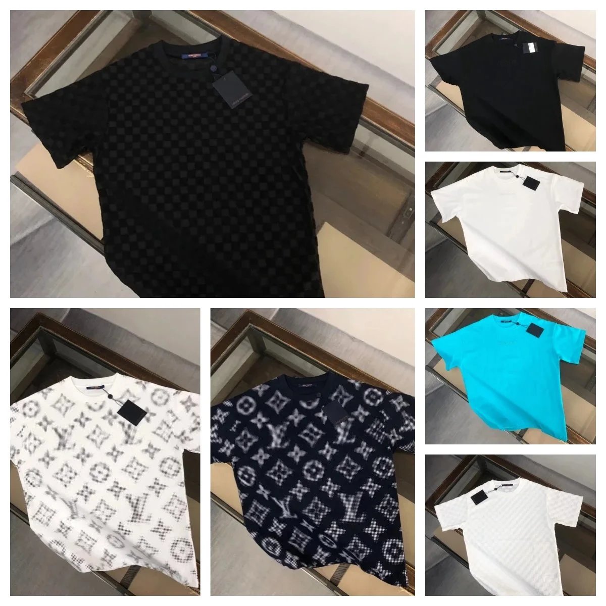 Louis Vuitton Men's T-Shirts Monogram Pattern Casual Wear