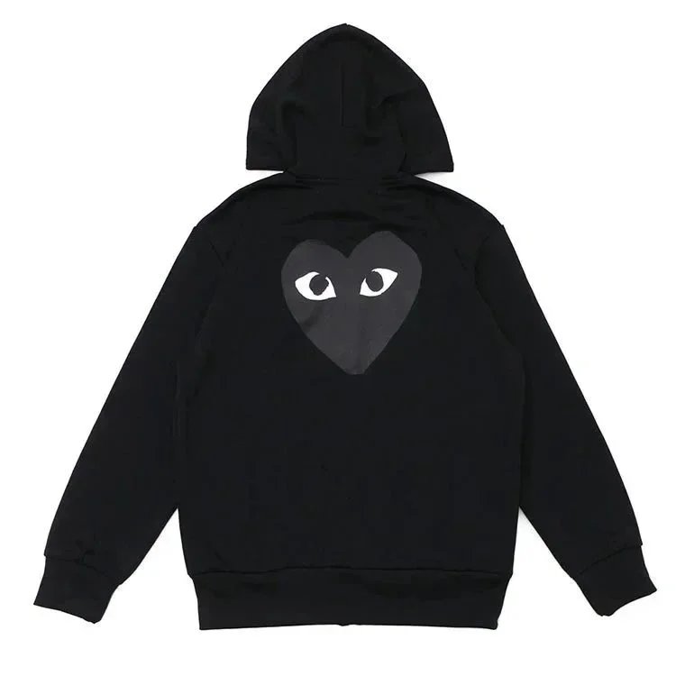 CDG Heart Eyes Hoodie Black Sweatshirt