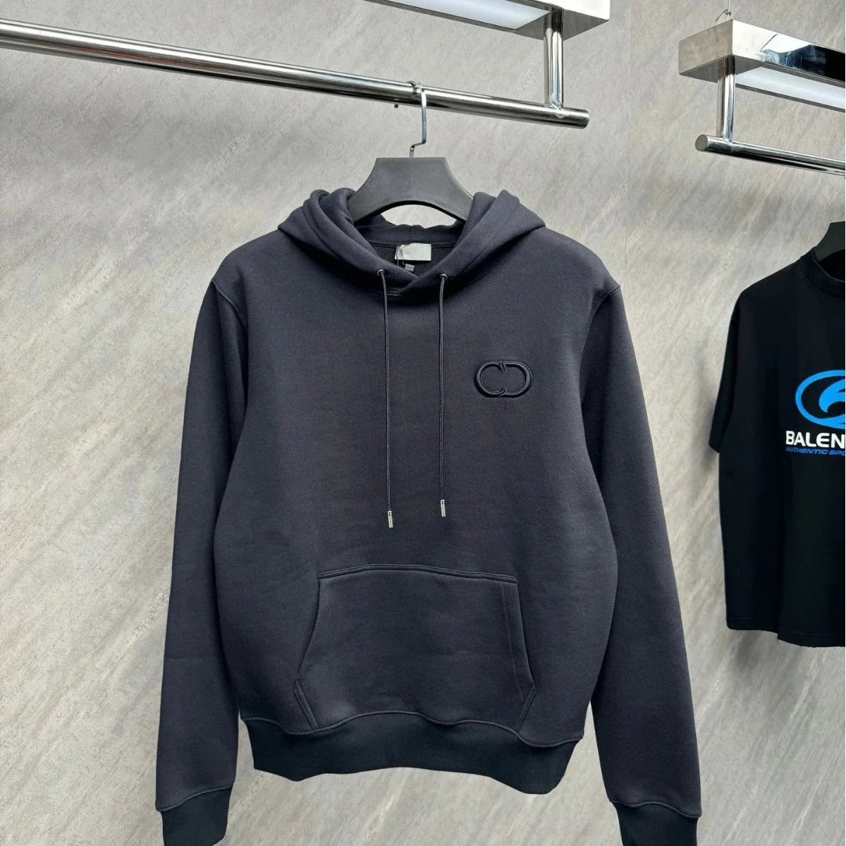 Balenciaga Logo Embroidered Hoodie Sweatshirt Men's Fashion