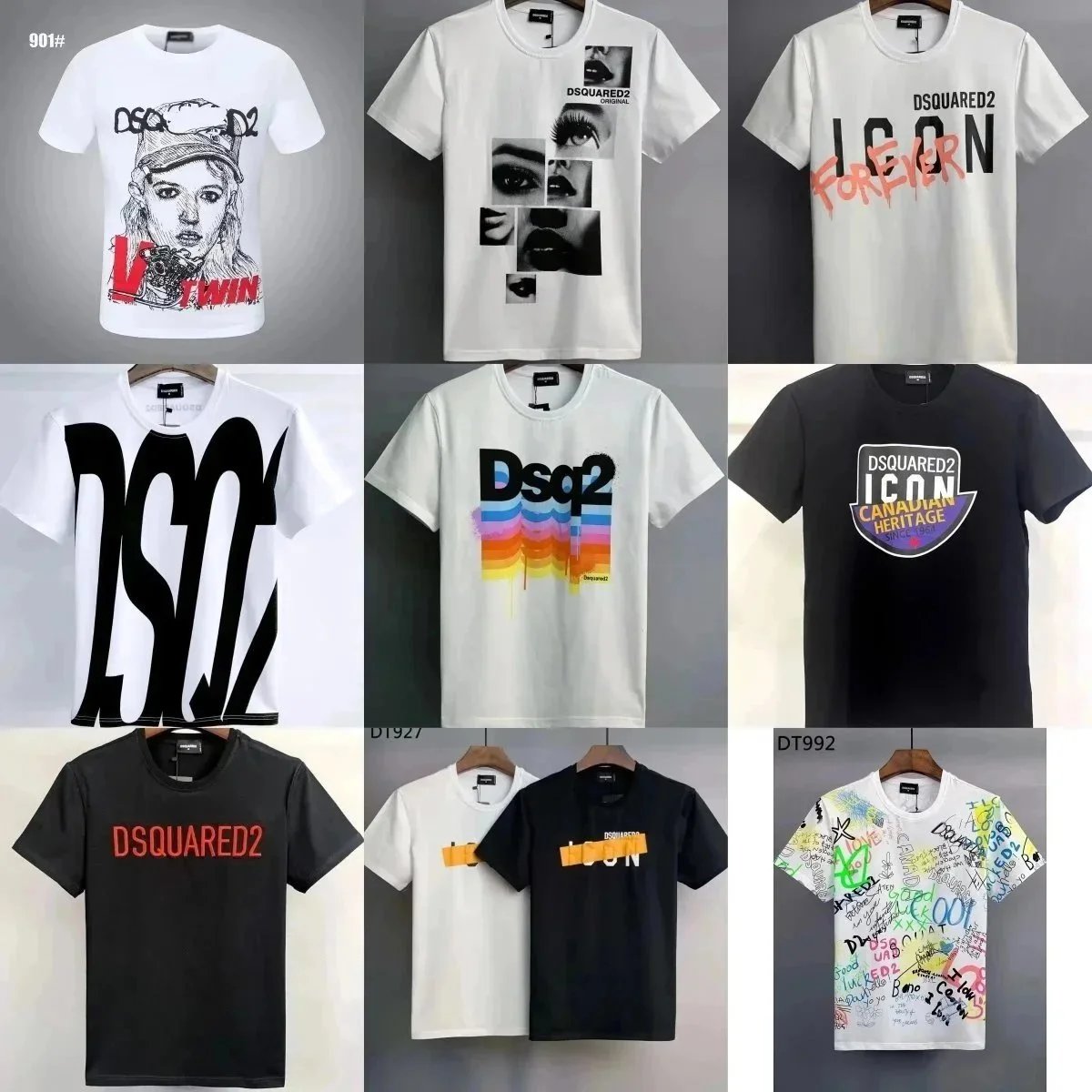 DSQUARED2 Men's Graphic T-Shirts Fashion Streetwear