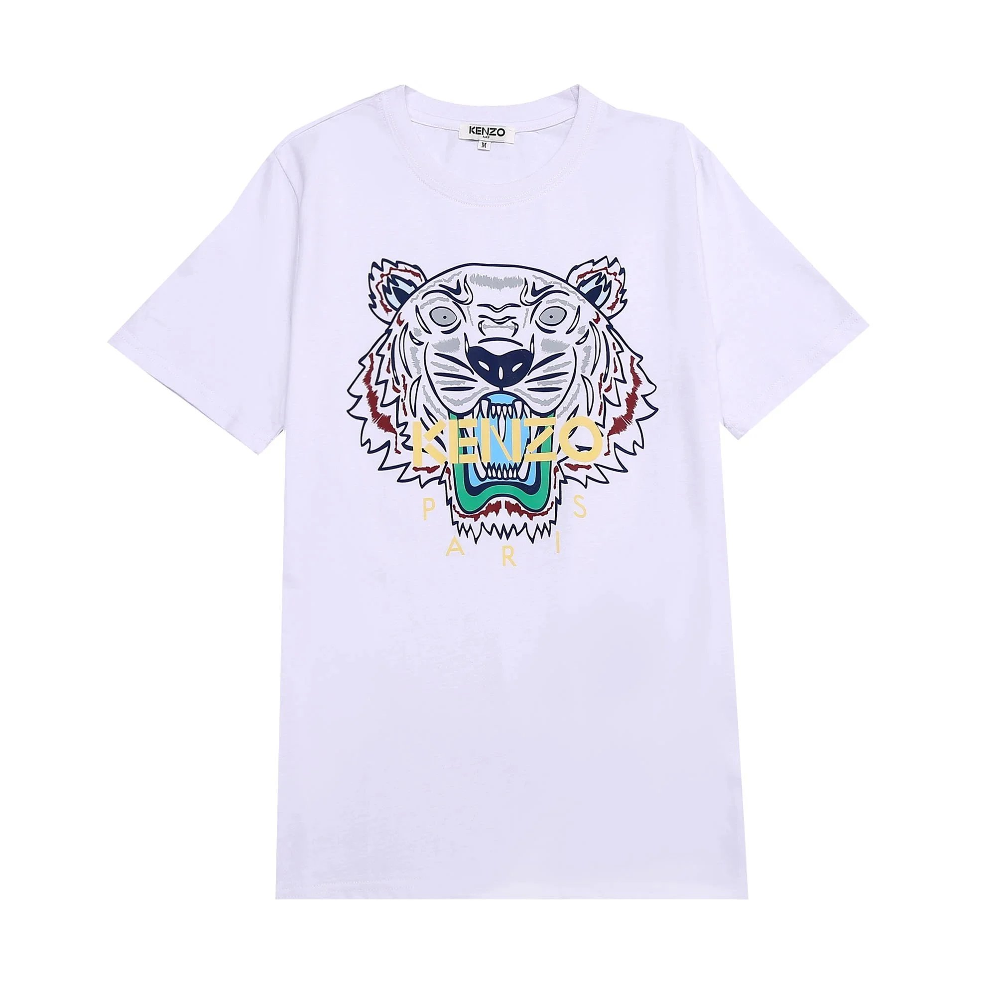 KENZO White Tiger Head Logo T-Shirt for Men