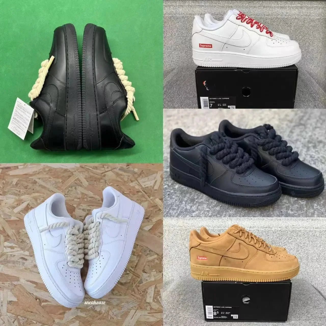 Supreme x Nike Air Force 1 Low Collaborative Sneakers
