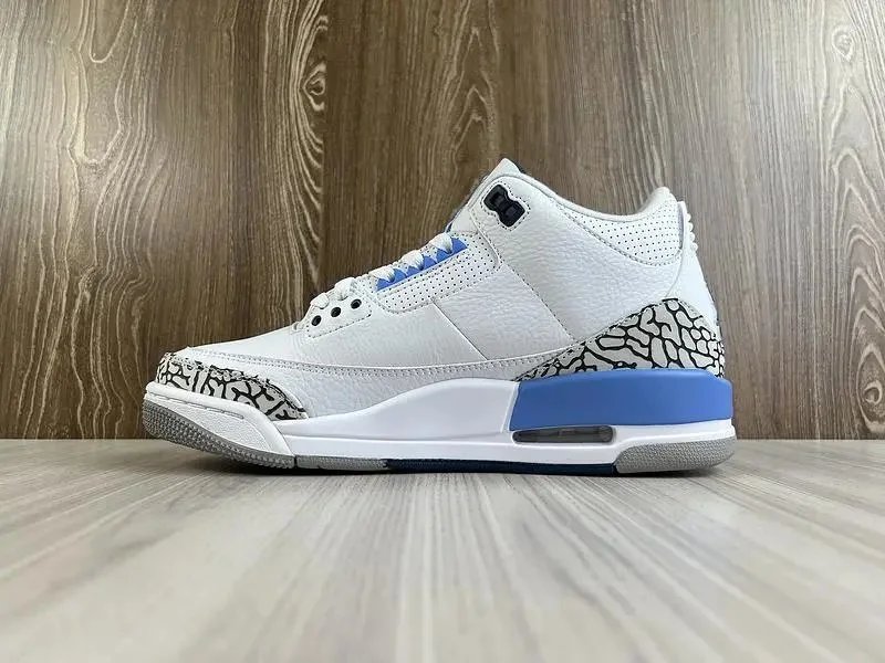 Air Jordan 3 Retro White Blue Cement Sneakers