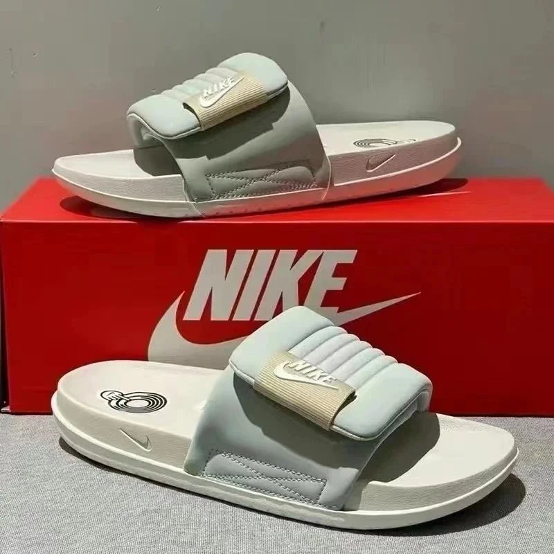 Nike Slide Sandals Women's Light Blue White Comfortable Summer Slides