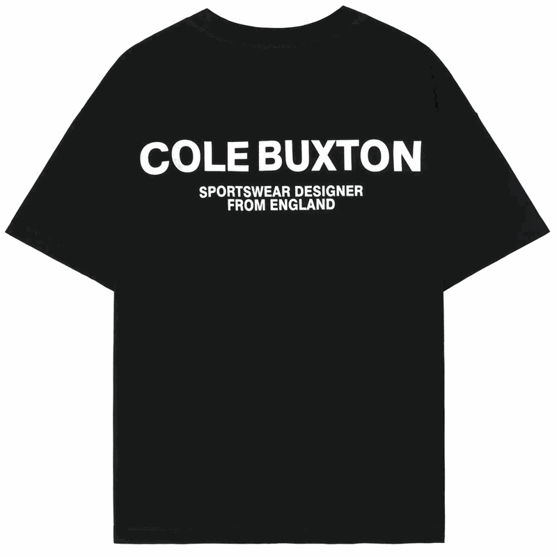 Cole Buxton Black T-Shirt Sportswear Designer From England