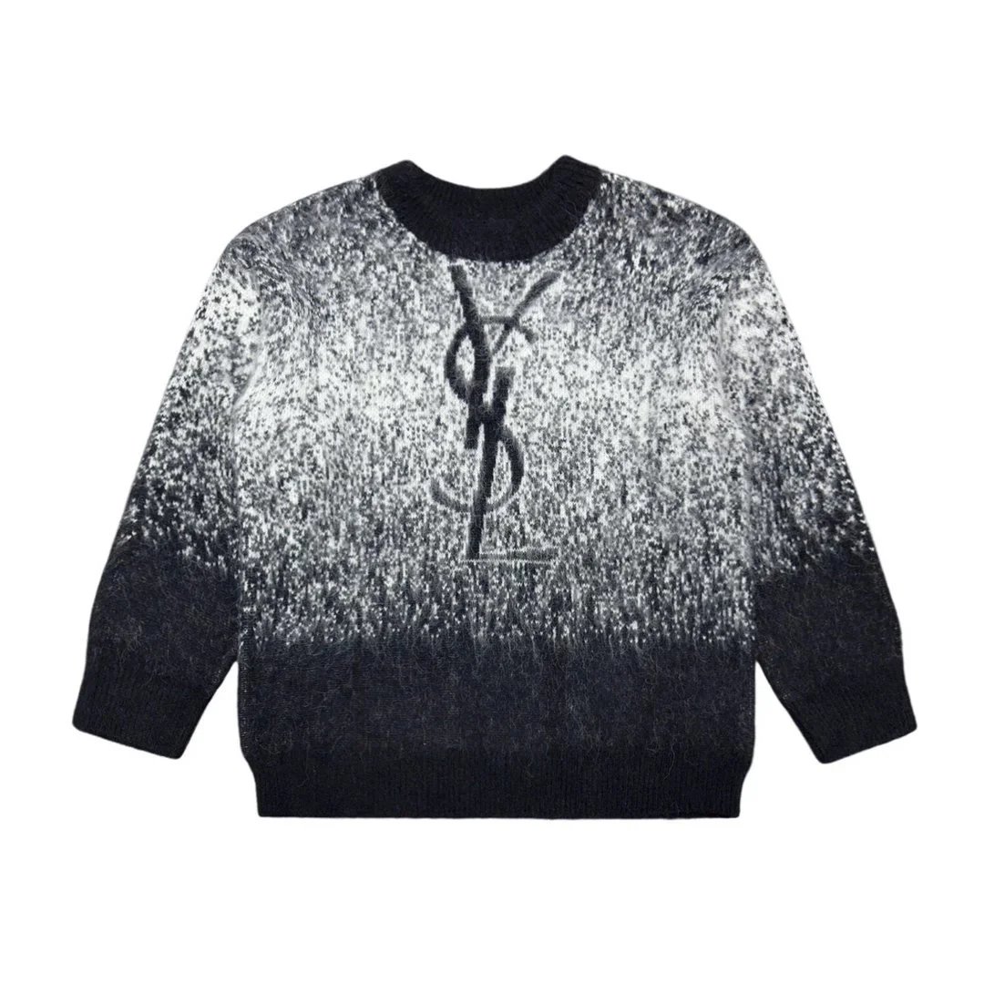 Saint Laurent Ombre Logo Knit Sweater