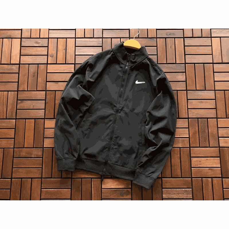 Nike Black Track Jacket Men's Full Zip Sportswear