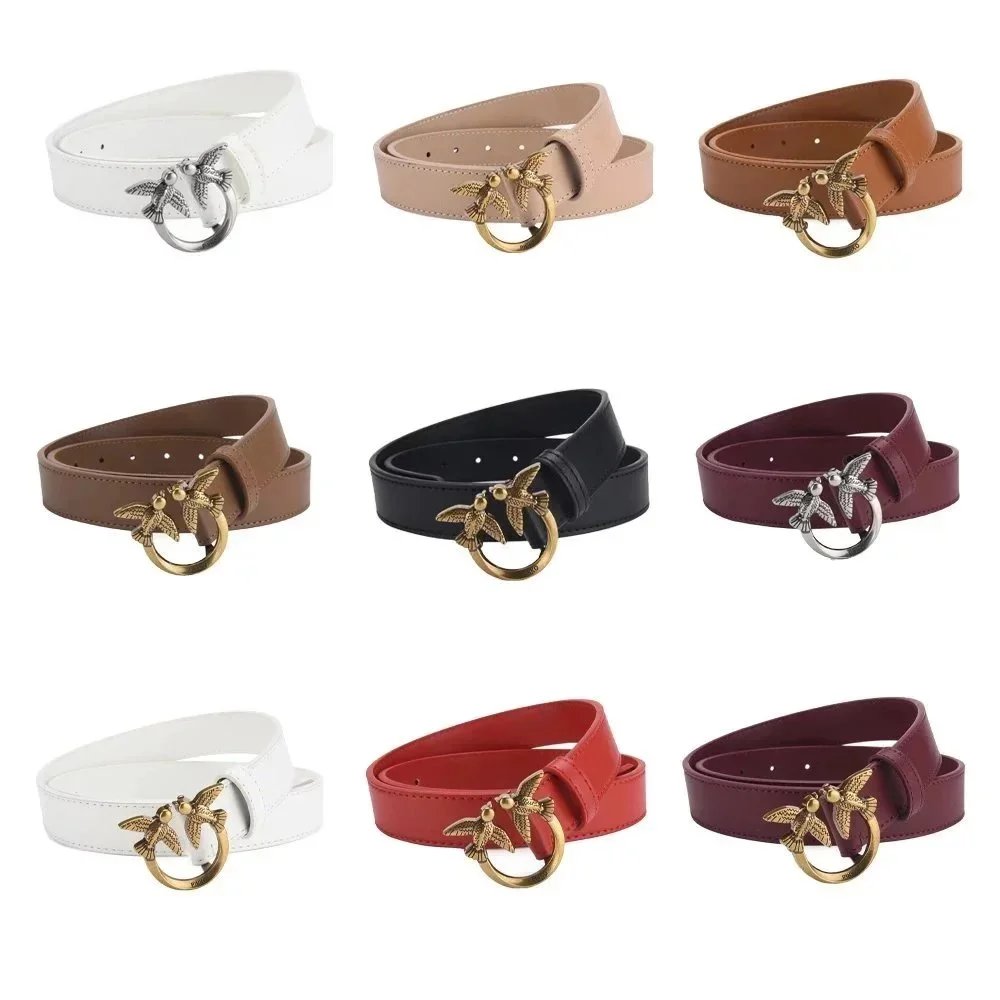 Elegant Bird Buckle Leather Belt for Women - Fashion Accessory