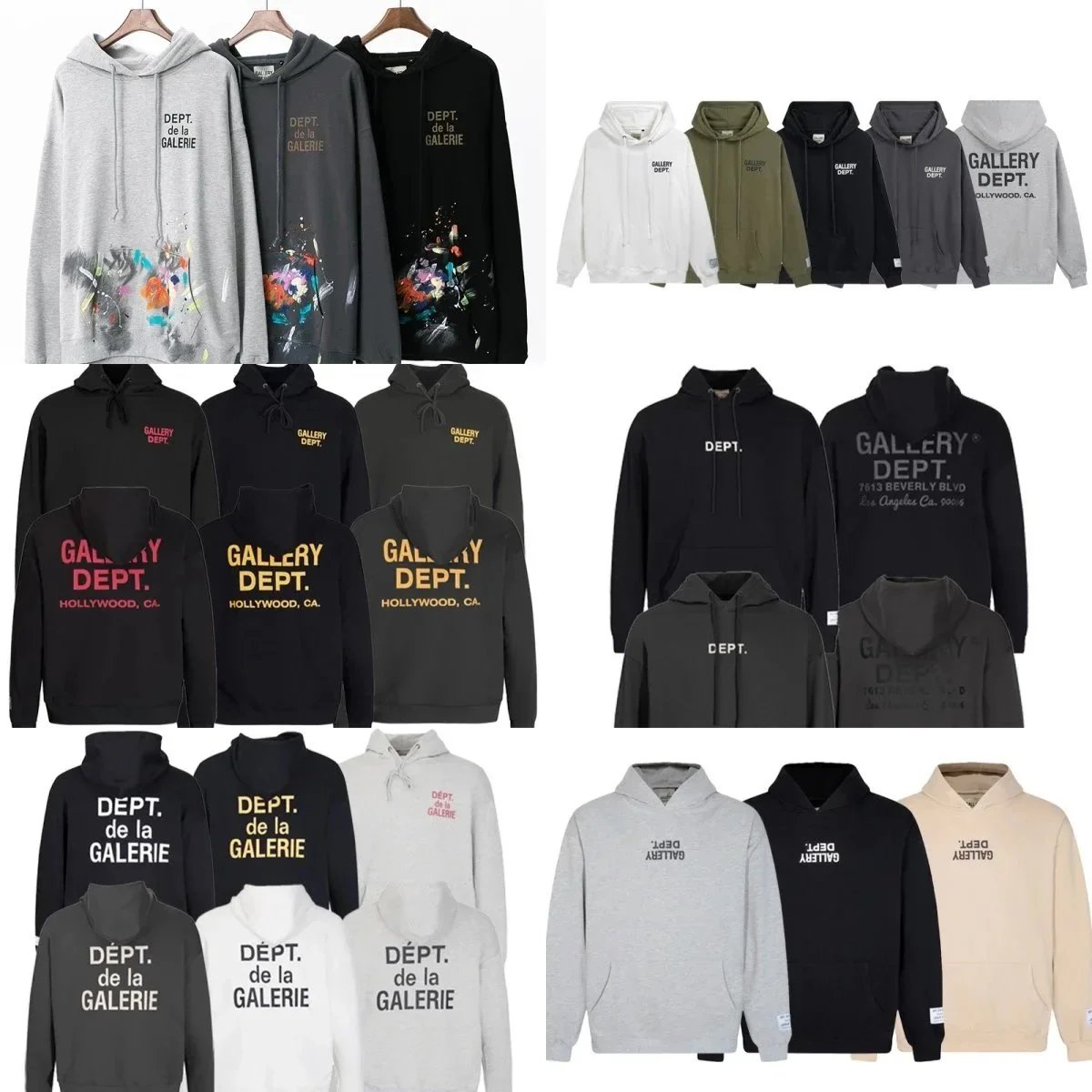 Gallery Dept Hoodies for Men and Women - Streetwear Sweatshirts with Logo Print