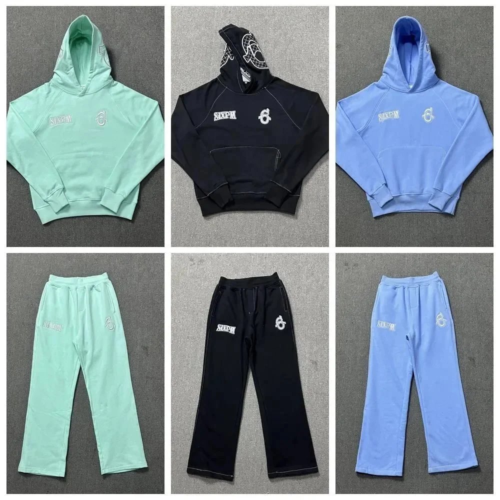 SIXPEM Hoodie and Sweatpants Set for Men Women Casual Sportswear