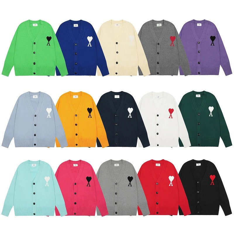 BAPE Heart Logo Cardigan Sweater in Multiple Colors