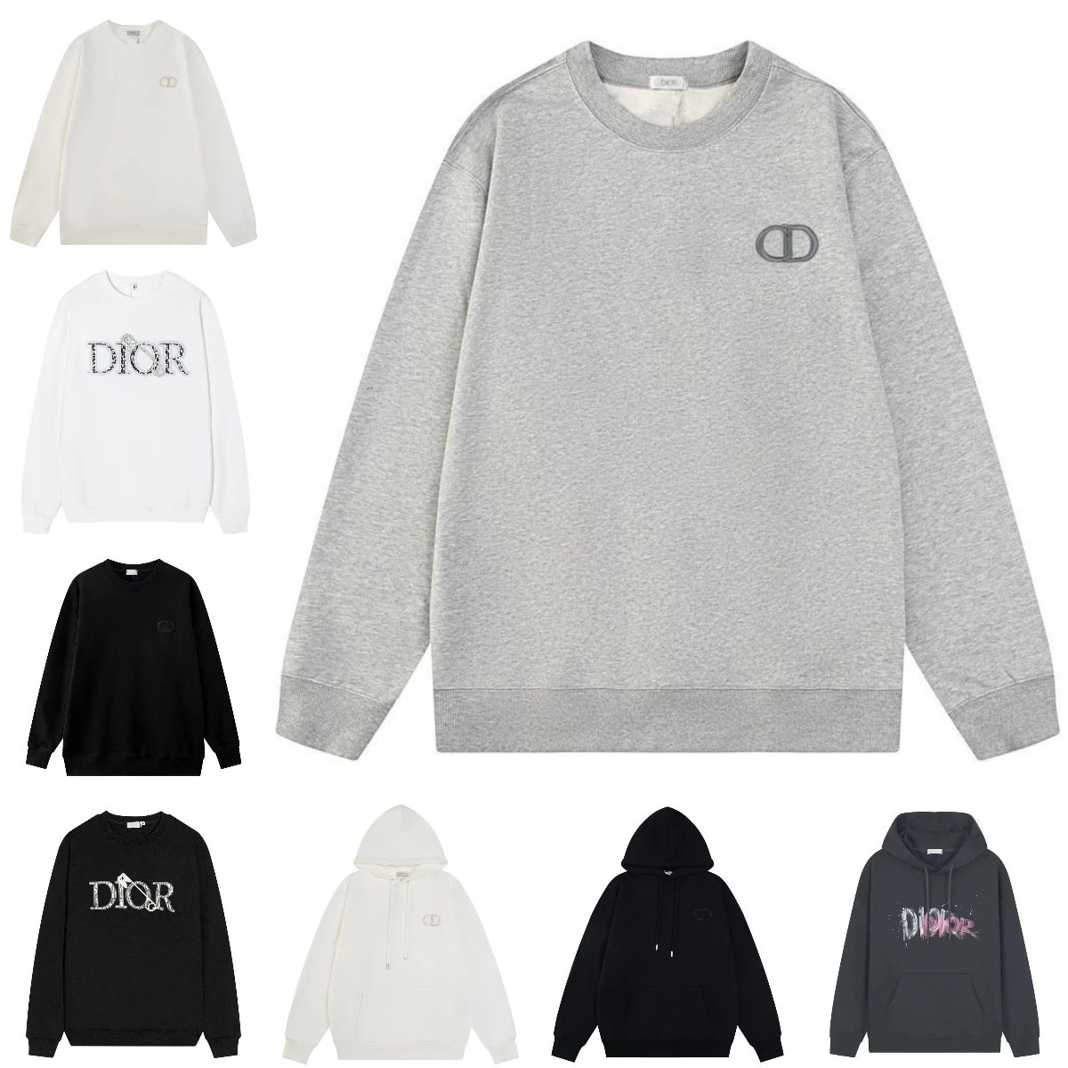Dior Logo Sweatshirt and Hoodie Collection for Men and Women