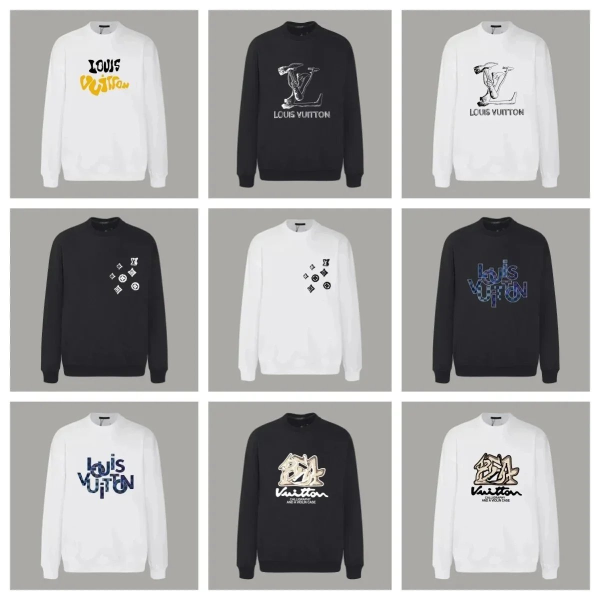 Louis Vuitton Crewneck Sweatshirts for Men and Women