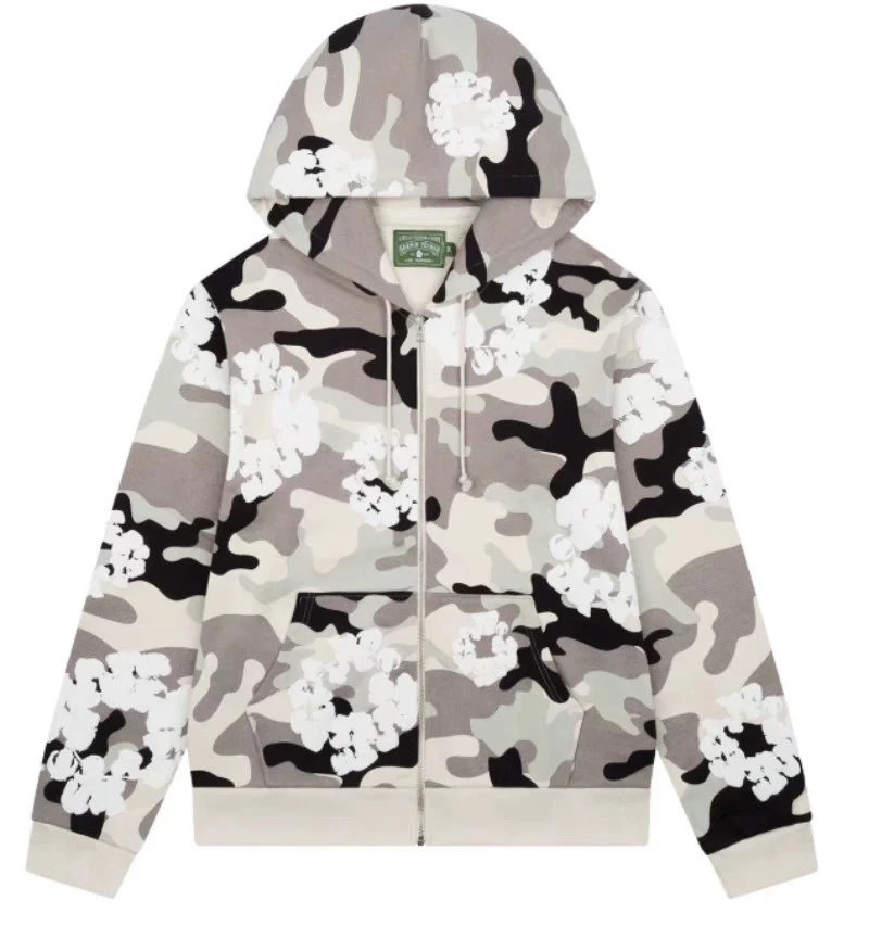 BAPE Camouflage Floral Print Zip-Up Hoodie