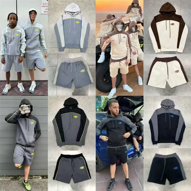 Men's Hoodie and Shorts Set Sportswear Tracksuit for Casual Wear