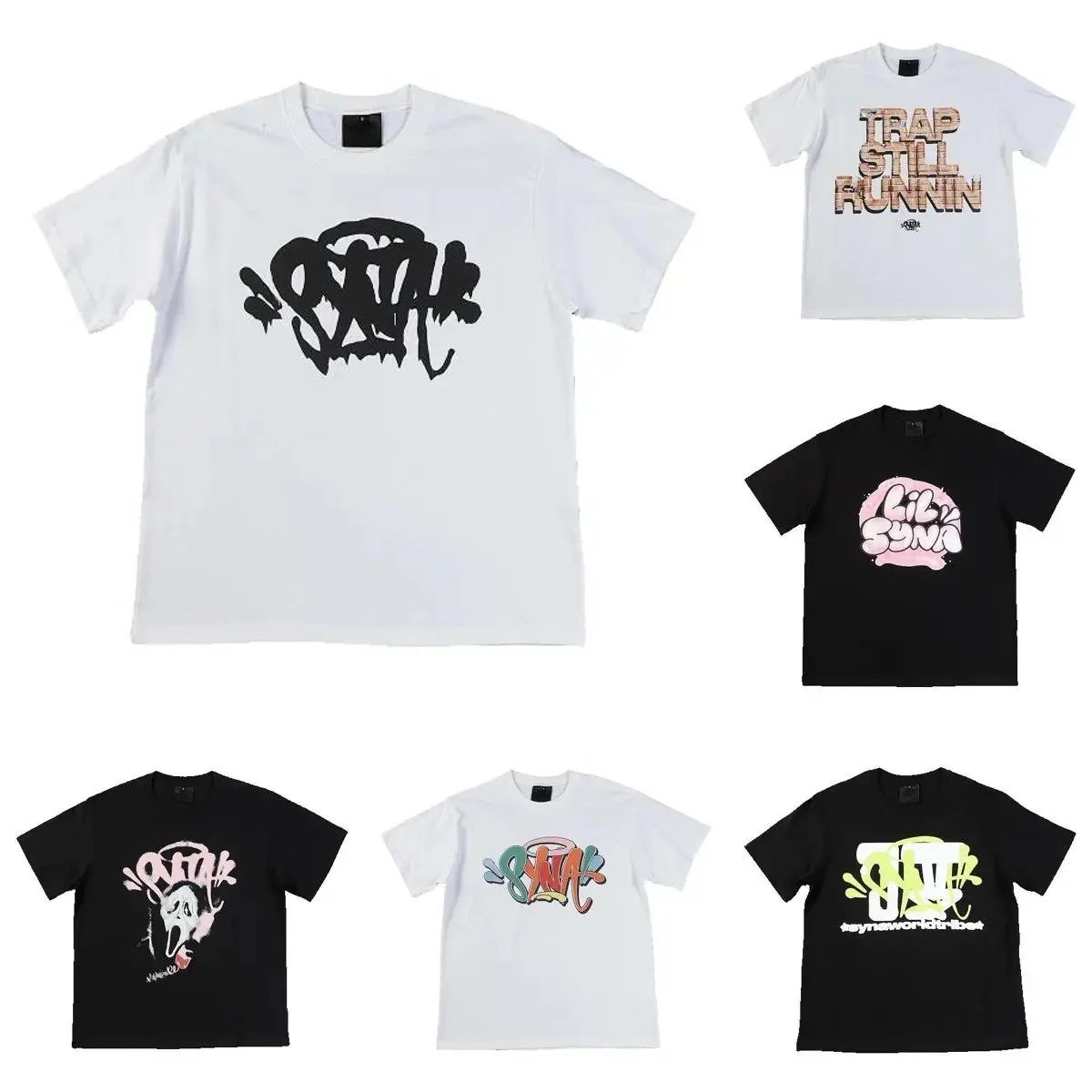 SAYNA Streetwear T-Shirts Graffiti Design Fashion Tee