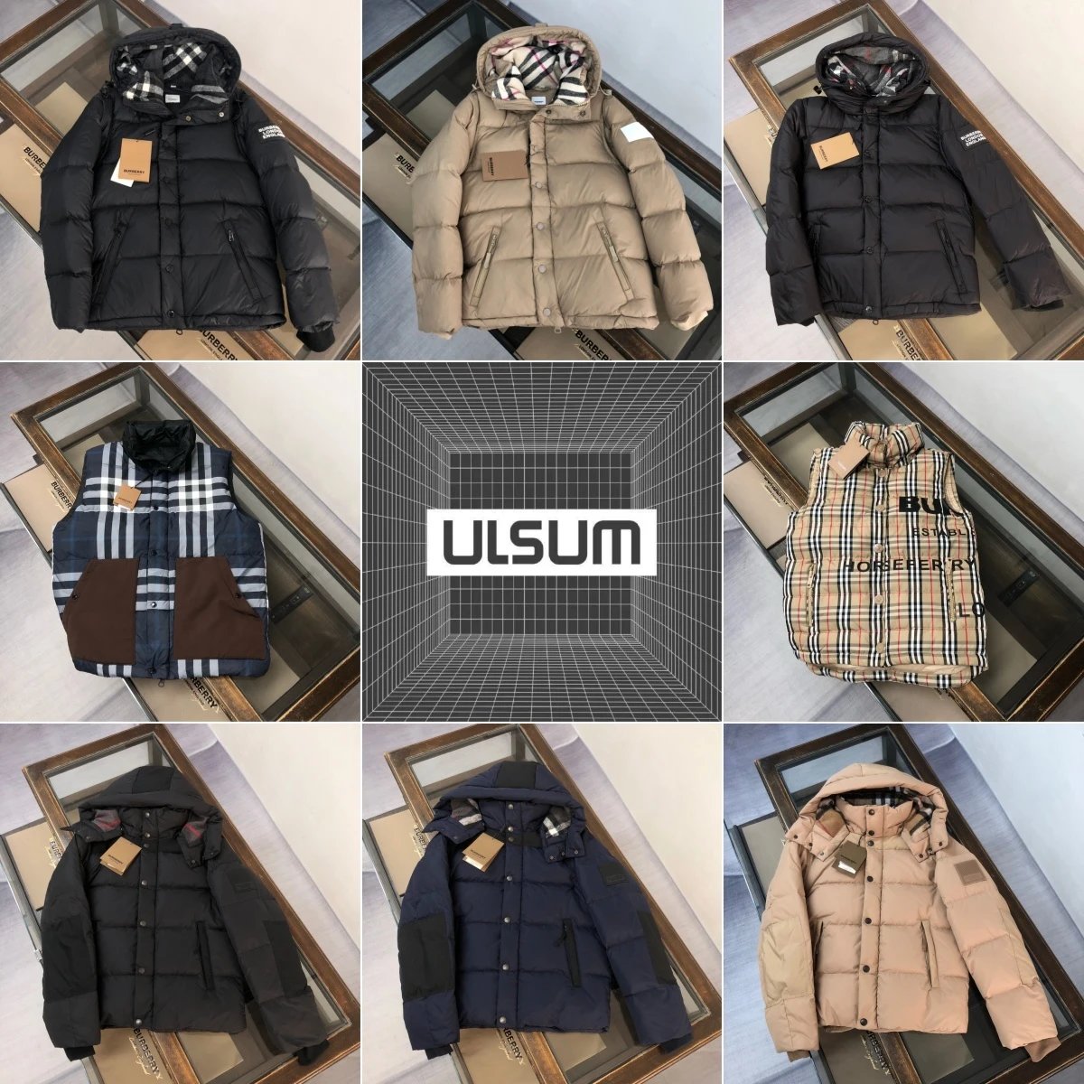 Burberry Down Jacket Winter Coat Men Women Hooded Puffer Parka