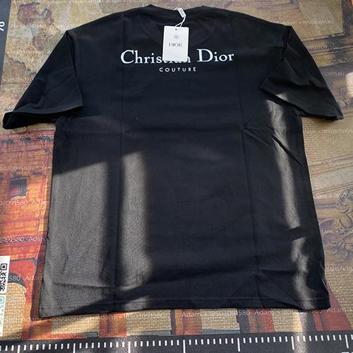 Christian Dior Couture Black T-Shirt Men's Fashion Logo Tee