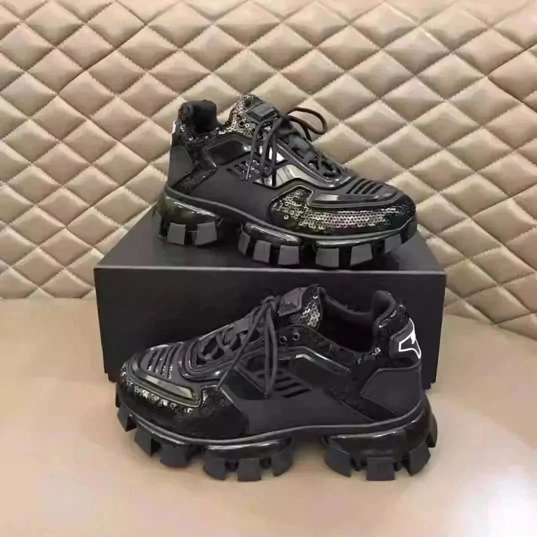 Balenciaga Black Triple S Sneakers with Sequin Details
