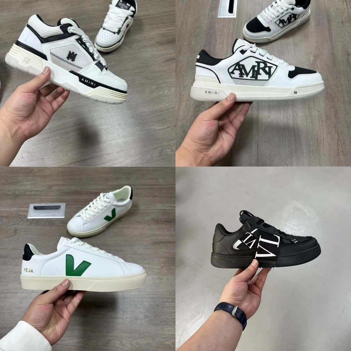 Amiri White Black Sneakers Men Women Fashion Streetwear Shoes