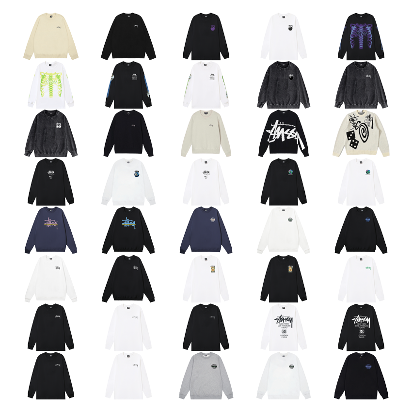 Stussy Long Sleeve Crewneck Sweatshirts Collection