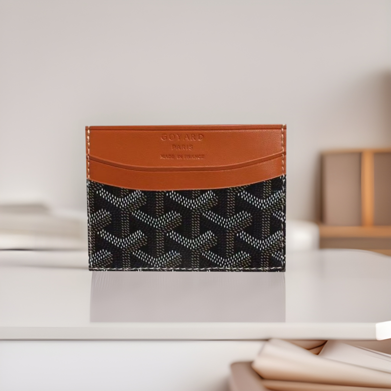 Goyard Paris Card Holder in Monogram Canvas and Leather