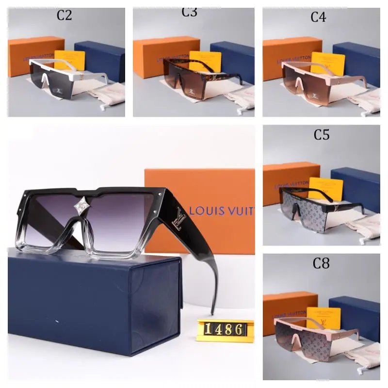 Louis Vuitton Oversized Square Sunglasses with Monogram Pattern and Diamond Accent