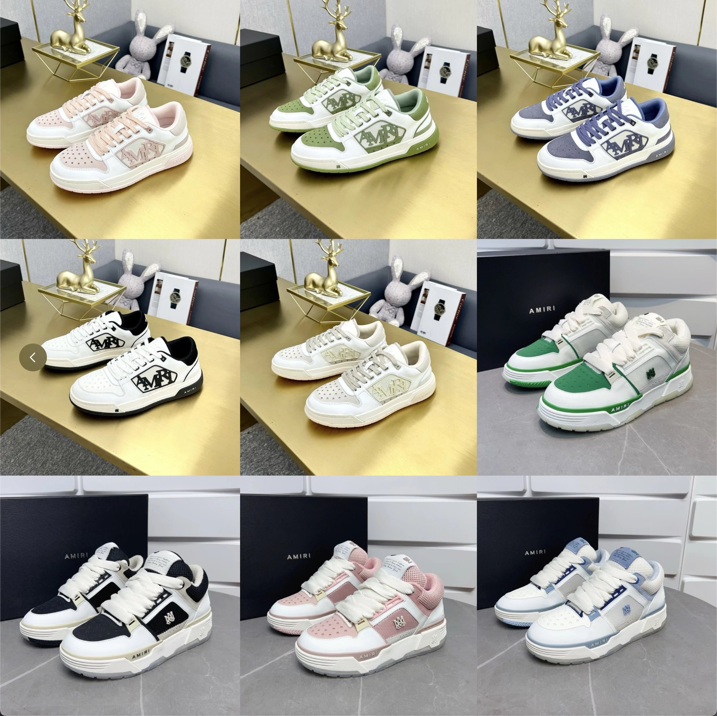 AMIRI Low Top Sneakers for Men and Women Fashionable Streetwear Shoes