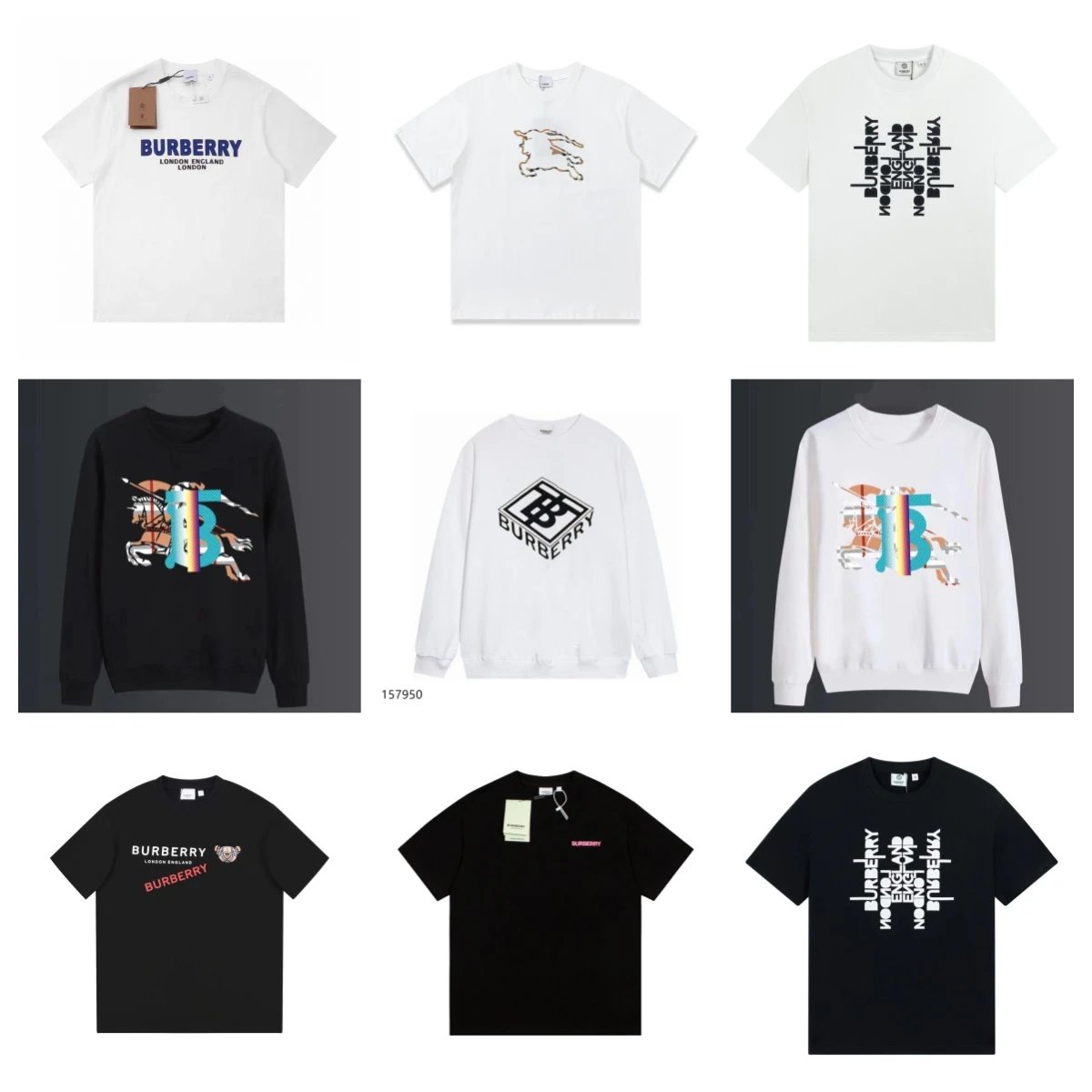Burberry Logo T-Shirt and Sweatshirt Collection