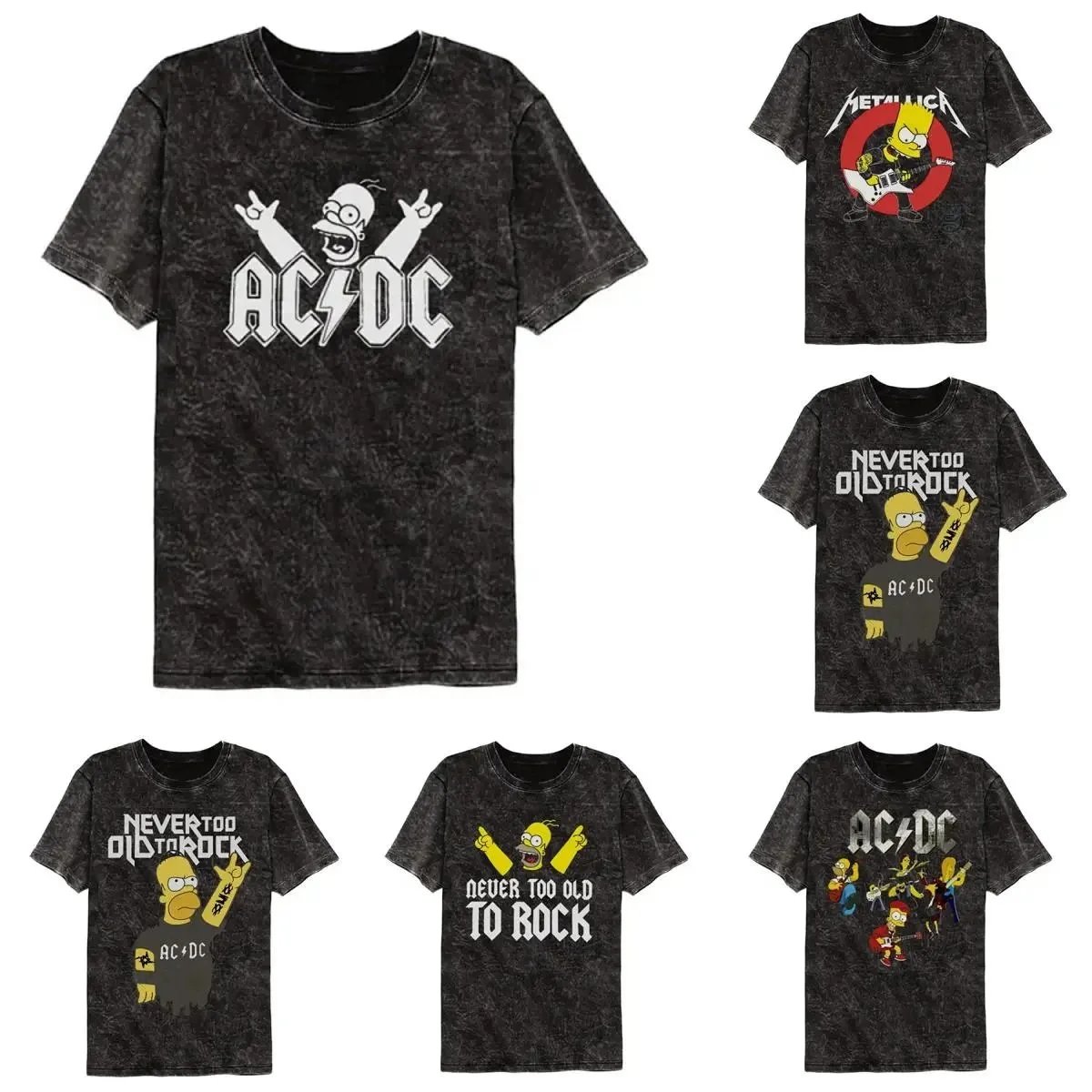 AC DC x The Simpsons Rock T-Shirt Collection for Fans