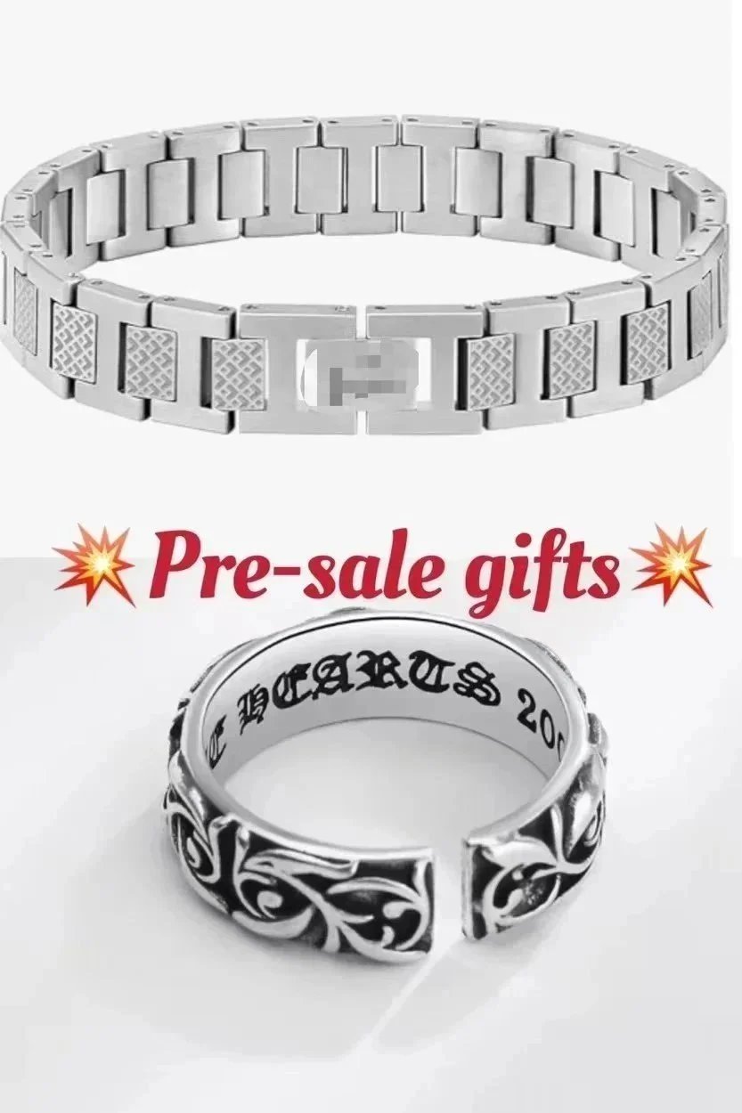 Stainless Steel Bracelet and Gothic Ring Set Pre-sale Gift